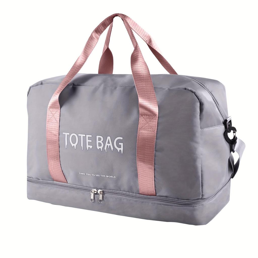 Large-Capacity Travel Bag - Lightweight Nylon, Dry/Wet Separation, Perfect for Sports, Vacations & Short-Distance Business Trips, Luggage for Travel