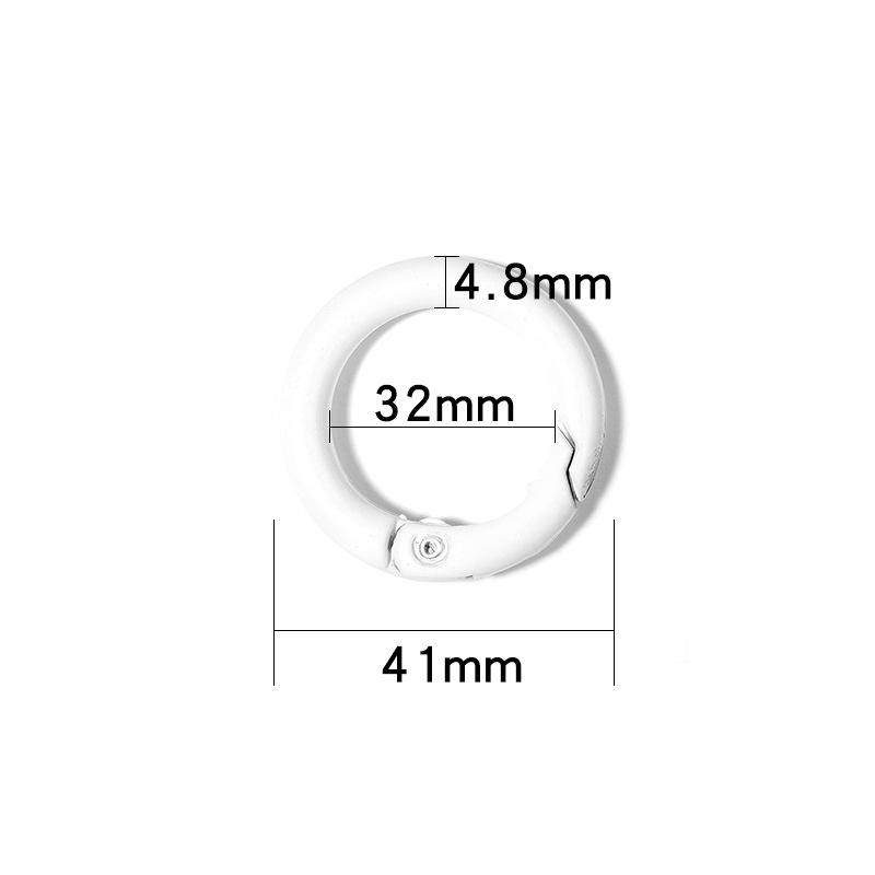 

Цветной эмалированный брелок-кольцо из цинкового сплава, аксессуар для сумки 35mm*5mm (5 pcs/pk)