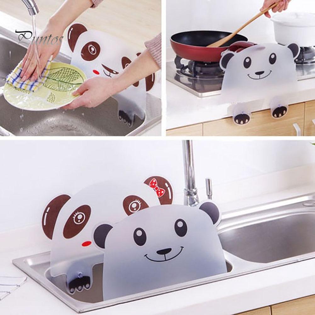 Puntos Kitchen Cute Panda Sucker Water Splash Guard Deflector Lavoar Chiuvetă Instrument de bord