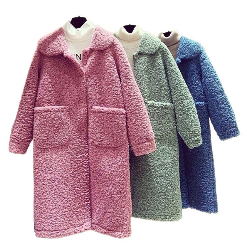 Dames 2026 Lamswol Middellange Sherpa Fleece Jas - Veelzijdig, Dik, Losse Pasvorm voor Herfst/Winter