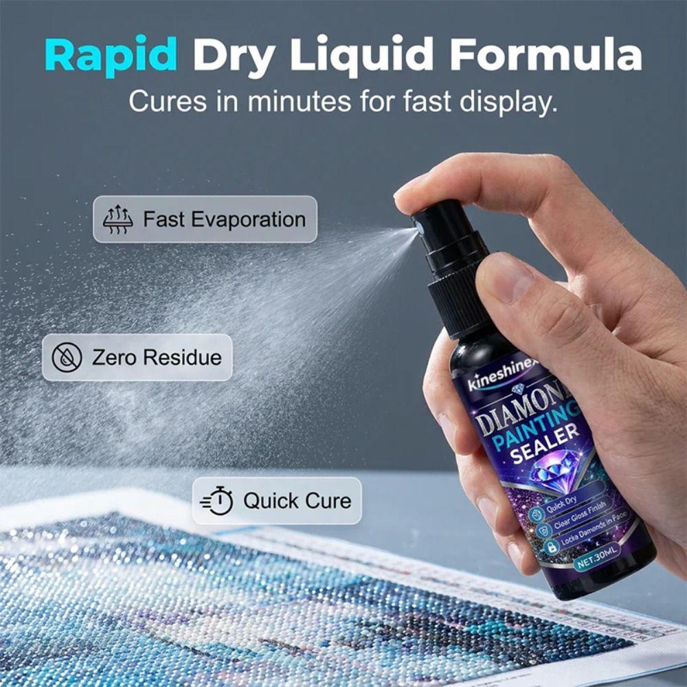 Clear Finish Diamond Painting Sealer Spray Glossy Finish Craft Glue Spray Cross Stitch Crafts