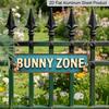 Retro Country Style Rabbit Area Metal Sign-humorous Rabbit Wall Art Aluminum Decorative Sign, Durable Aluminum 3.9x15.7 Inch Indoor/outdoor Wall
