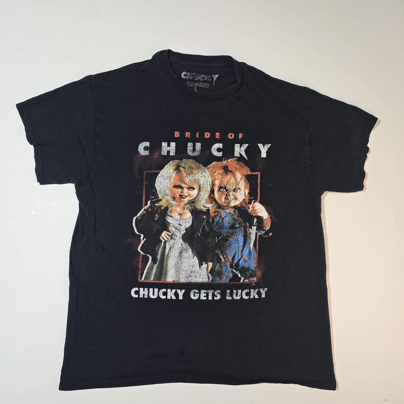 Bride Of Chucky Chucky Gets Lucky Licensed Adult T-Shirt Size L XXXL