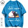 Sleeping In A Monday World Printing Retro Unisex T-Shirts Loose Cotton T Shirt Trendy Summer Tee Unisex Fashion Sports Clothes