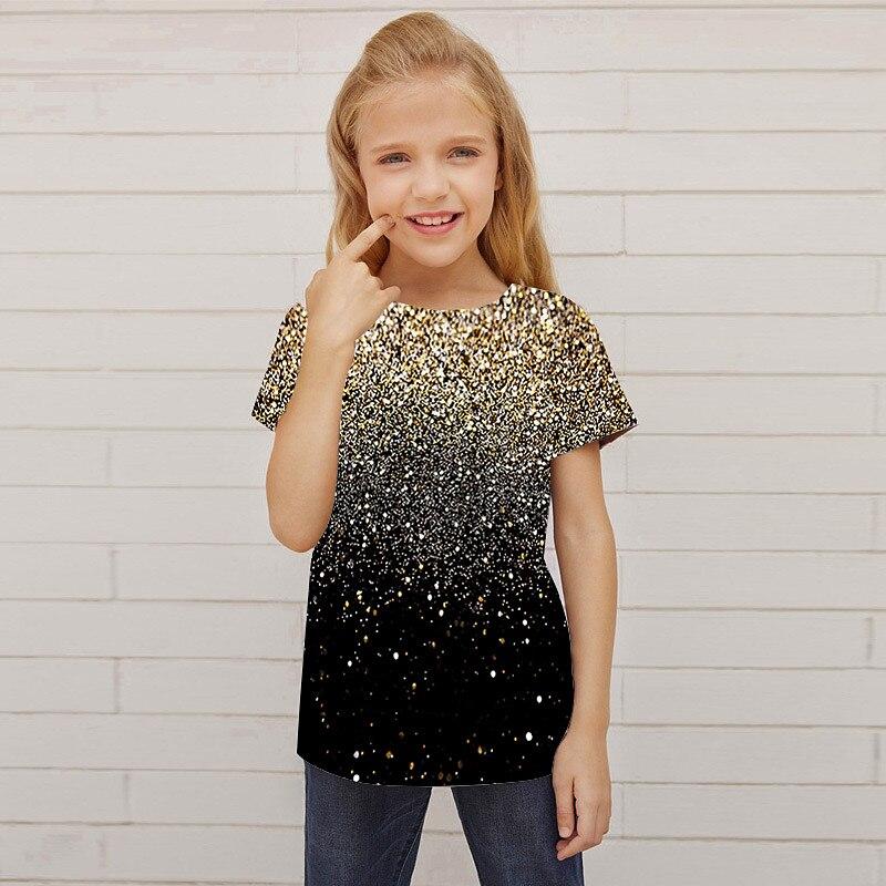 3D pattern animal print children s T-shirt short sleeved summer sports fashion street casual top 150