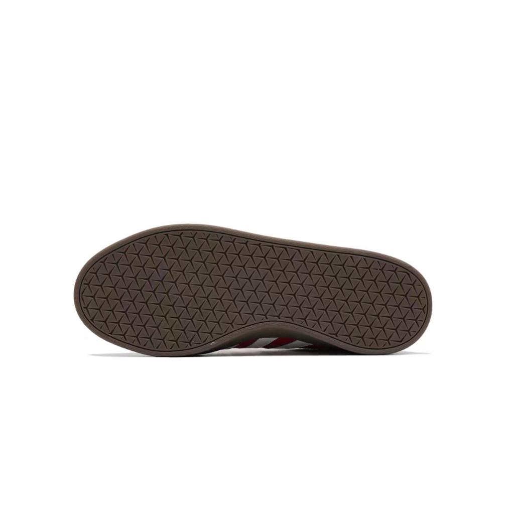 Adidas VL COURT 2.0 Scarlet Berry Red Abrasion Resistant Low top German Army Trainers Unisex Red White HQ1802(Team1274-)