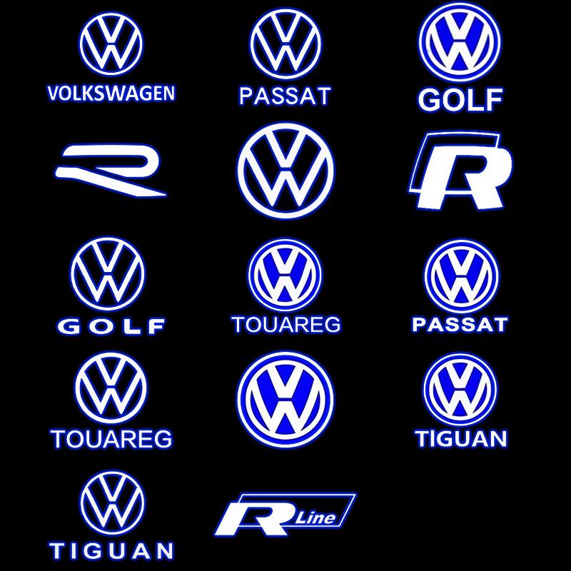 2 For VW Passat B6 B7 B8 B9 Touareg Golf 5 6 7 GTI R Jetta MK6 MK7 LED Car Door Projector Welcome Ghost Shadow Light Accessories Zr2