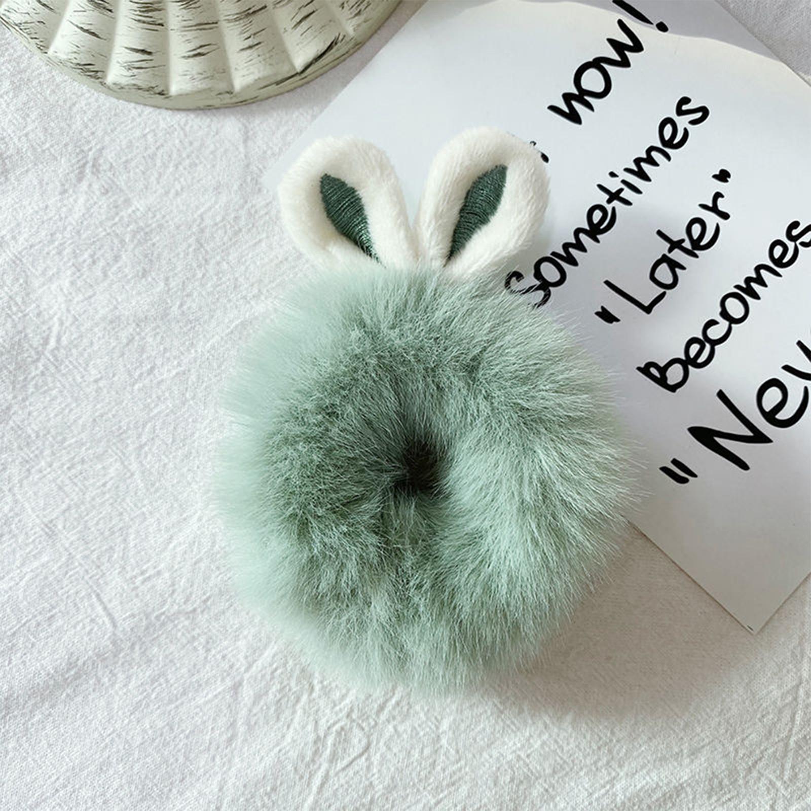 

Женская модная плюшевая повязка для волос, милый кролик, повязка на голову, веревка, кобура с хвостиком зелёный