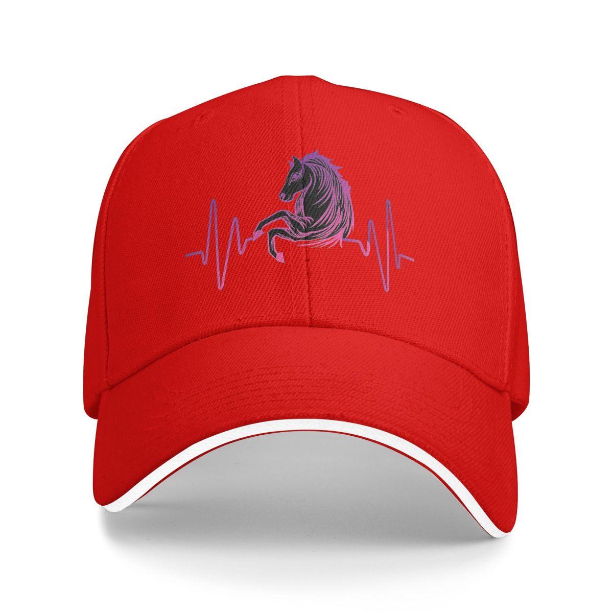 

Графическая Бейсболка Snapback с Изображением Сердцебиения Лошади, Дышащая Повседневная Кепка-Трилби для Мужчин и Женщин, для Активного Отдыха One Size