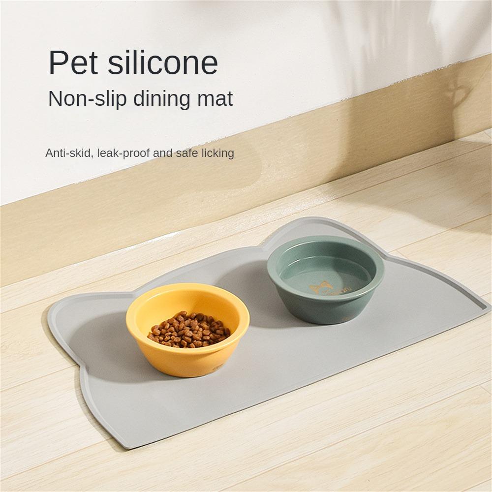

Pet Silicone Food Mat Portable Leak-proof Feeding Mats Bowl Pad For Cats Dogs