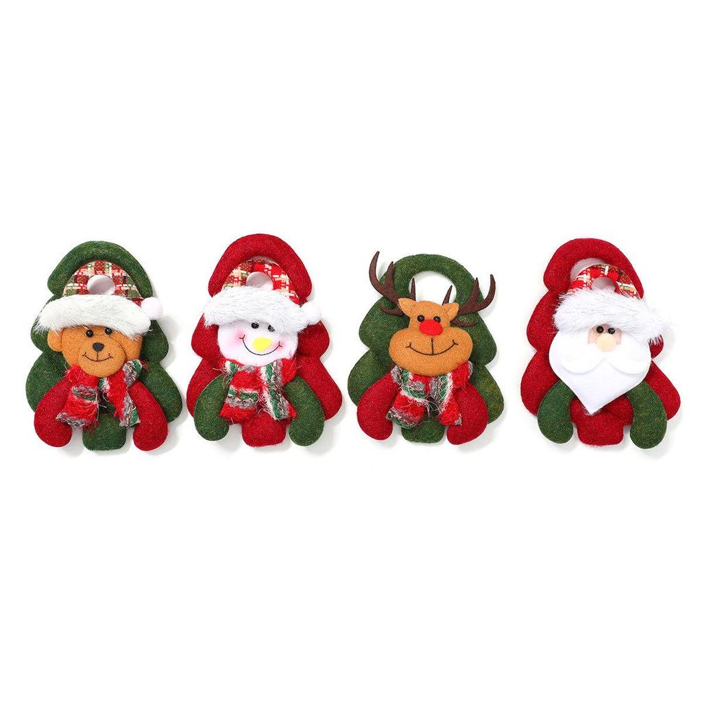 Christmas Tree-Shaped Fabric Doll Ornaments
