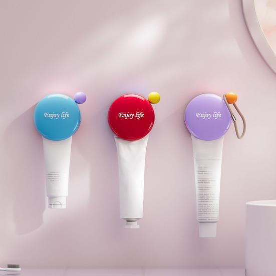 Wall Mount Toothpaste Hanging Clip with Hook Waterproof Strong Load-bearing Easy To Install Toothpaste Clamp Cream Organizer
