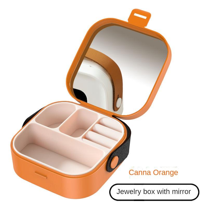 

Портативная шкатулка для украшений, кольцо, украшение, ожерелье, отделение для помады, многофункциональная коробка для хранения, симпатичная, портативная