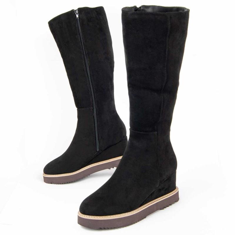 Bota De Cuña Para Mujer.  Montevita  Zereta  100697 36 noir