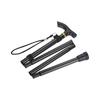METERXITY Trekking Poles - Foldable Hiking Walking Sticks, Telescoping & Folding, Unisex, Walking & Backpacking (33-37"), Black