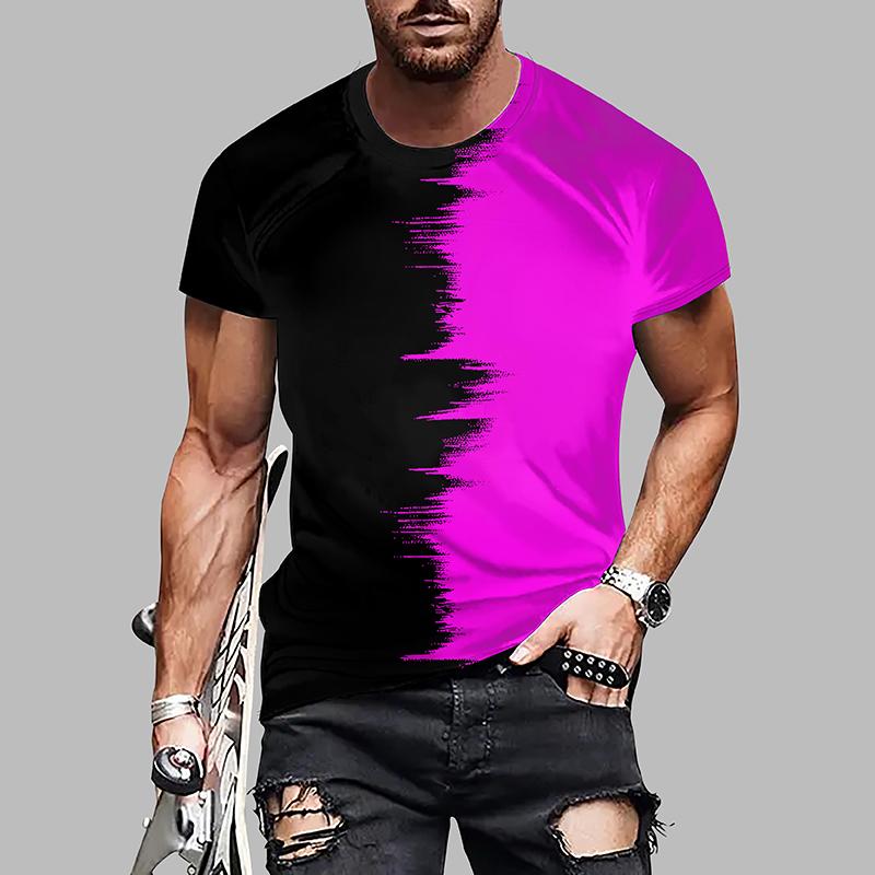 Nowy Letni Męski T-shirt Modny Osobowość Wszechstronny z Nadrukiem Męski T-shirt Top