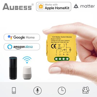 AUBESS WIFI מודול מפסק חכם שלט רחוק ממסר אוטומציה ביתי מודול DIY מתג חכם Homekit Siri Alexa Google