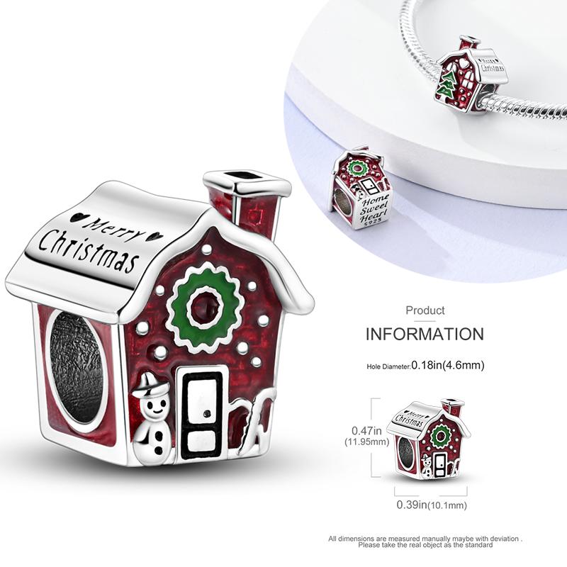 Copper Charms Winter Series Beads Snowman Penguin Pendant Fit Women Original Bracelet Christmas Diy Jewelry Dangle