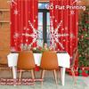 Set Of 2 Flat Printing Curtains Without Rod Snowflake Curtain Christmas Festival Fashion Prints Sheer Made Polyester