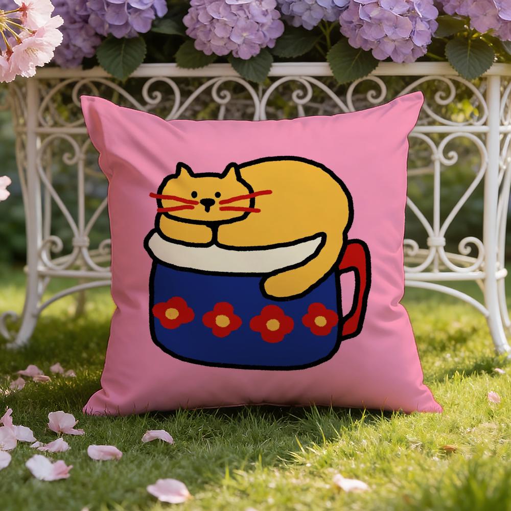 Happy D-Dog Cushion Cover Home & Car Dual-Scene Pillow Cover: Reversible for Premium Comfort