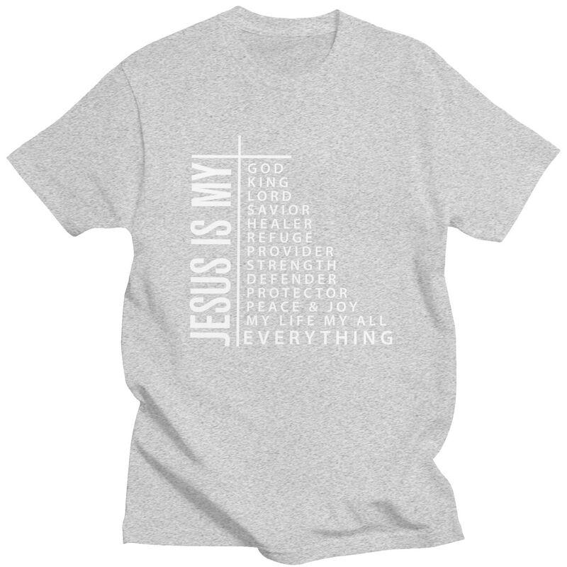 Herren Jesus Ist Mein Gott König Herr Erlöser Heiler Mein Alles T-Shirt Kurzarm 100% Baumwolle T-Shirt Locker Übergröße Kleidung