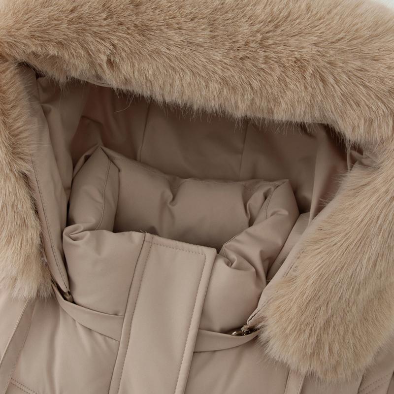 Sleeves Detachable Fashion Woman Long Parkas Winter Coats Hooded Faux Fur Collar Thick Warm Outerwears Women's Jackets