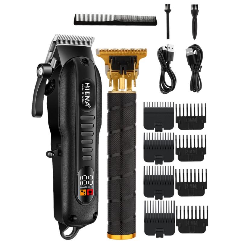 New multifunctional electric hair clipper set oil head electric clipper long endurance men's razor digital display barber scissors universal