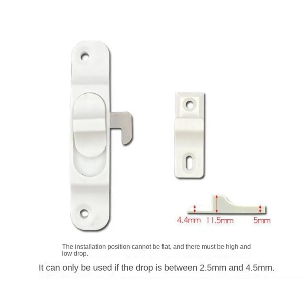 

Spring Sliding Pull Door Lock Anti Theft Door lock buckle Aluminium Alloy Push-Pull Window Hook Lock Door Window Hardware білий
