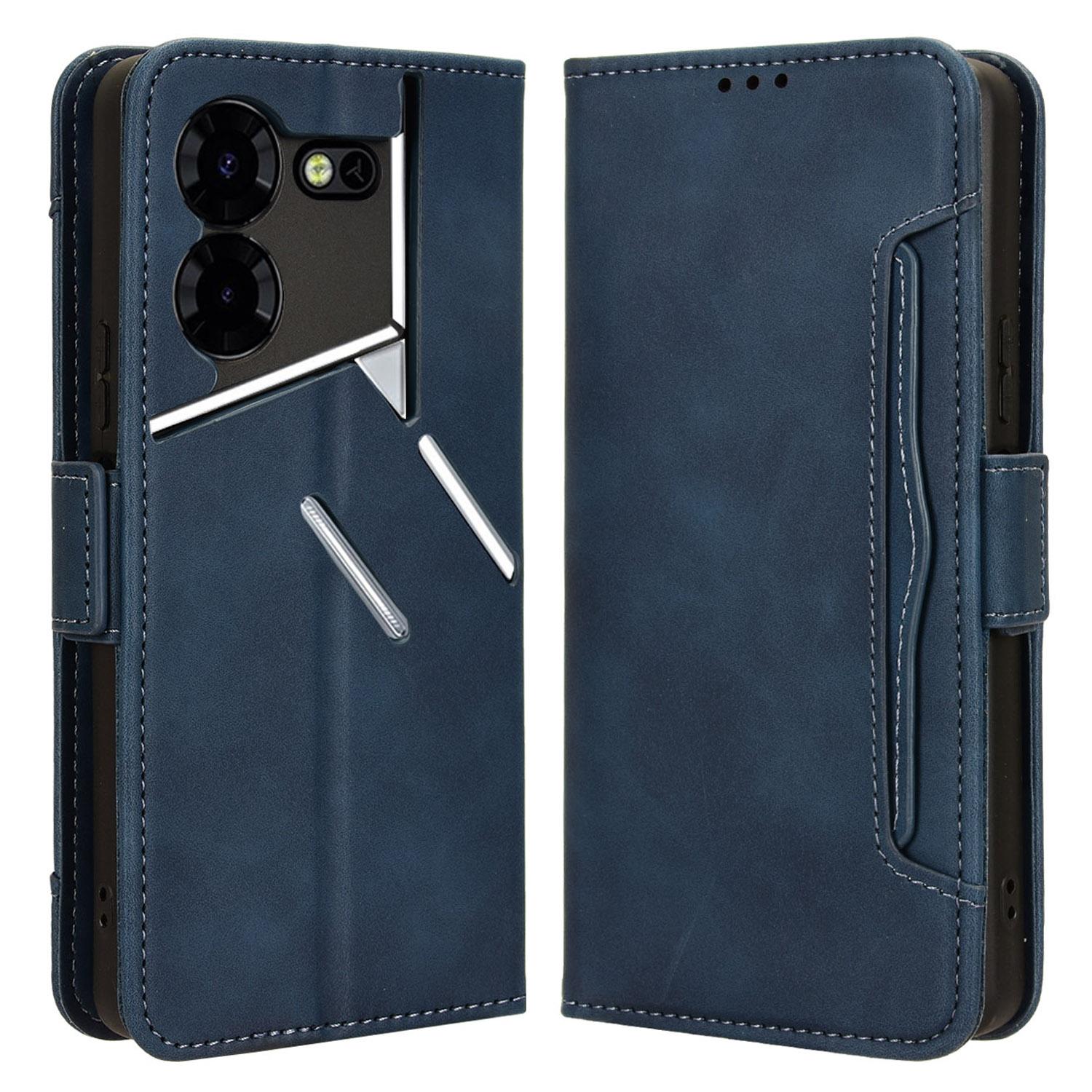 

For TECNO Pova 5 Pro 4G/LH8n Case Drop Proof Folio Flip PU Leather Phone Wallet Cover Blue