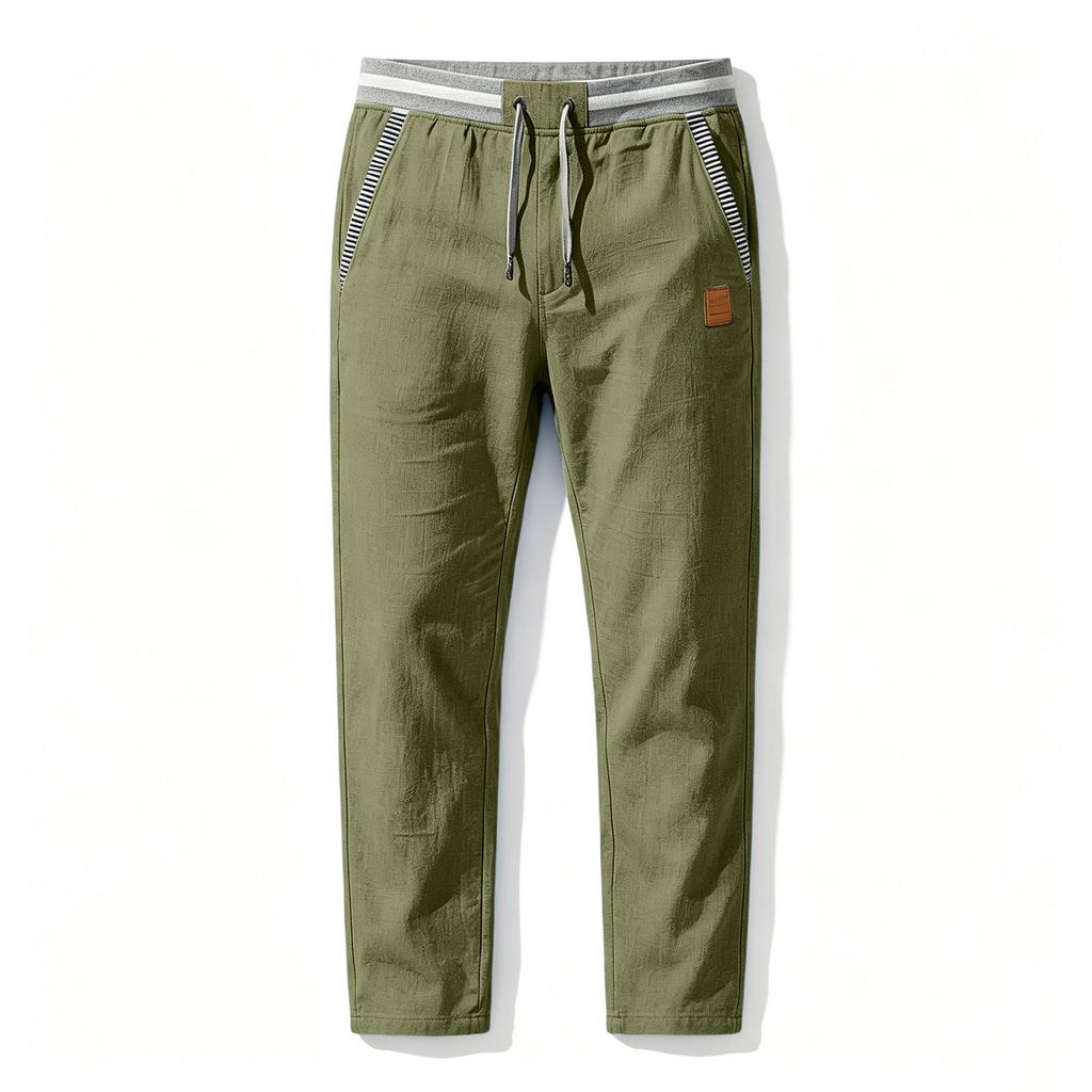 Men's Elastic Waist Drawstring Casual Pants Breathable Lightweight Comfortable for Daily Wear, Home, and Outdoor