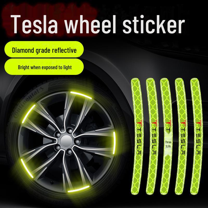Reflective Wheel Hub Stickers: Luminous, Personalized Motorcycle and Car Decoration