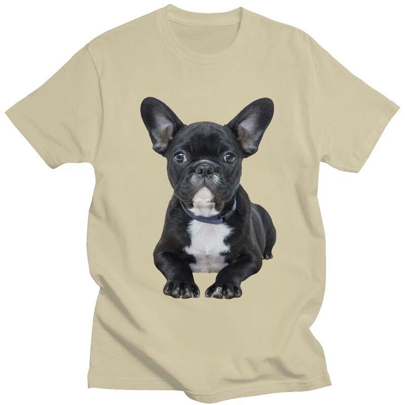 Custom French Bulldog T Shirt Men 100 Cotton Tshirt Frenchie Dog Tee Tops Streetwear Tshirt