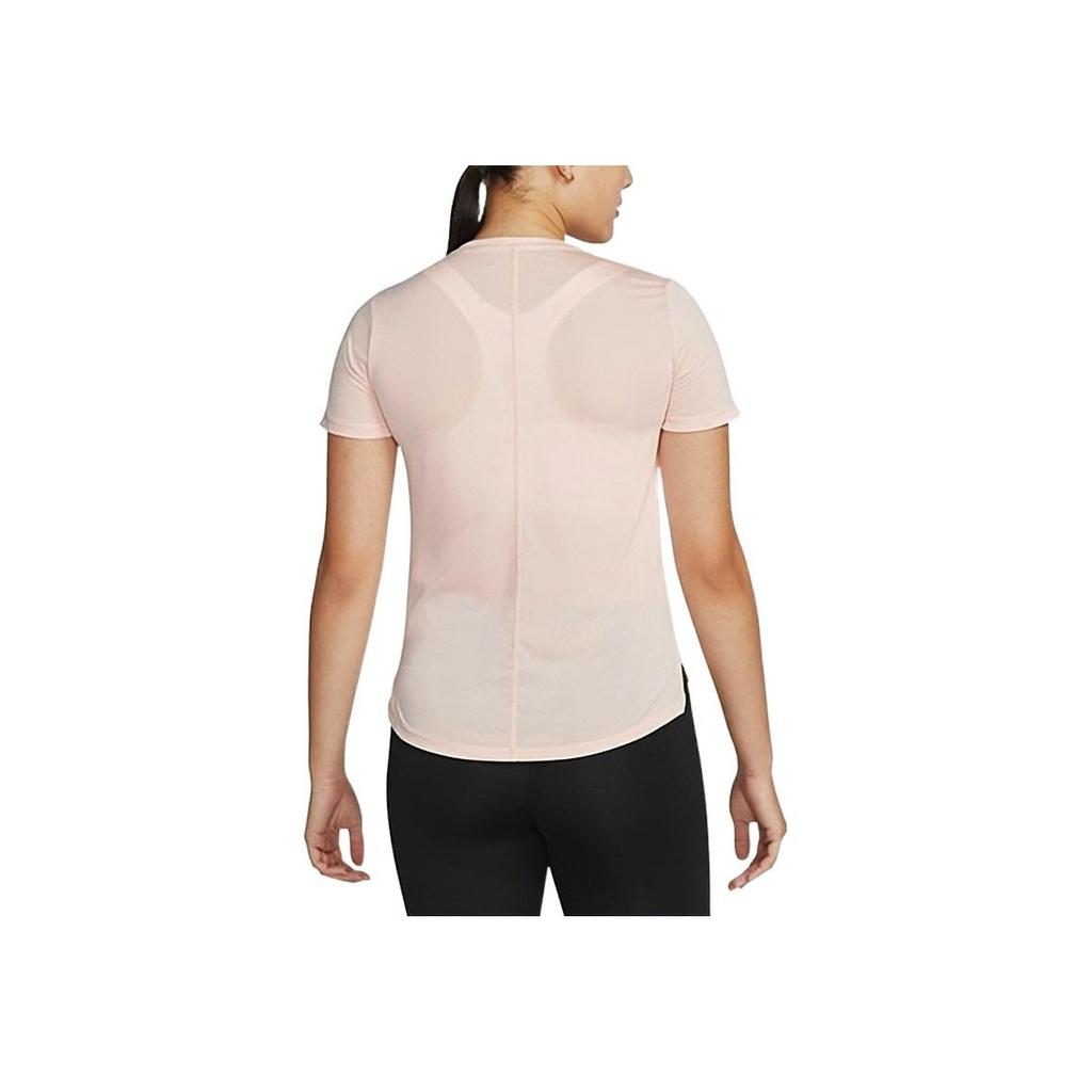 Nike Swoosh Run Solid Color Running Short Sleeve T-Shirt Women Tops Light-Pink DM7778-610