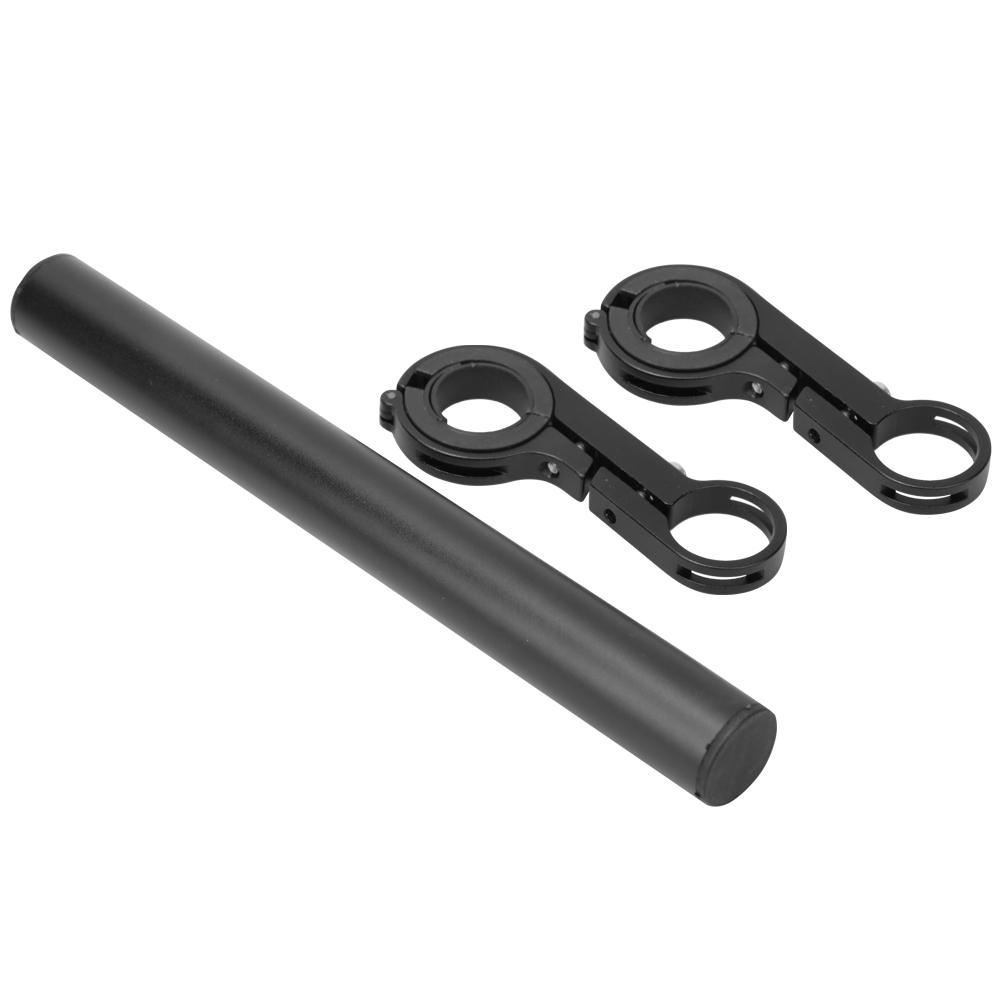 Aluminium Alloy Bicycle Bracket Extension Rod Cycling Accessory with Clip for Mountain Road Bikeblack