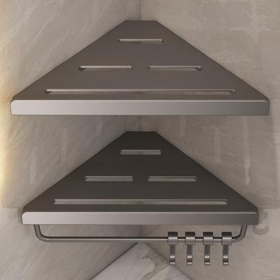 Metall Eisen Dreieck Eck-Aufbewahrungsregal Bohrlos Wandmontierter Organizer Für Badezimmer Toilette Dusche Platzsparend