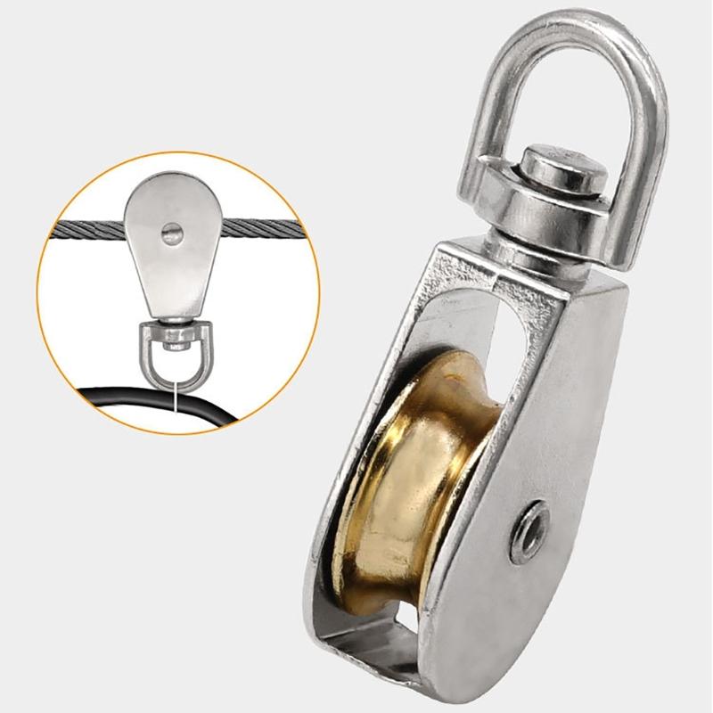 Flexible Wire Rope Pulley SwivelPulley Durability Tractions Wheel Pulley Block Rollers for Easy Lifting & Moving