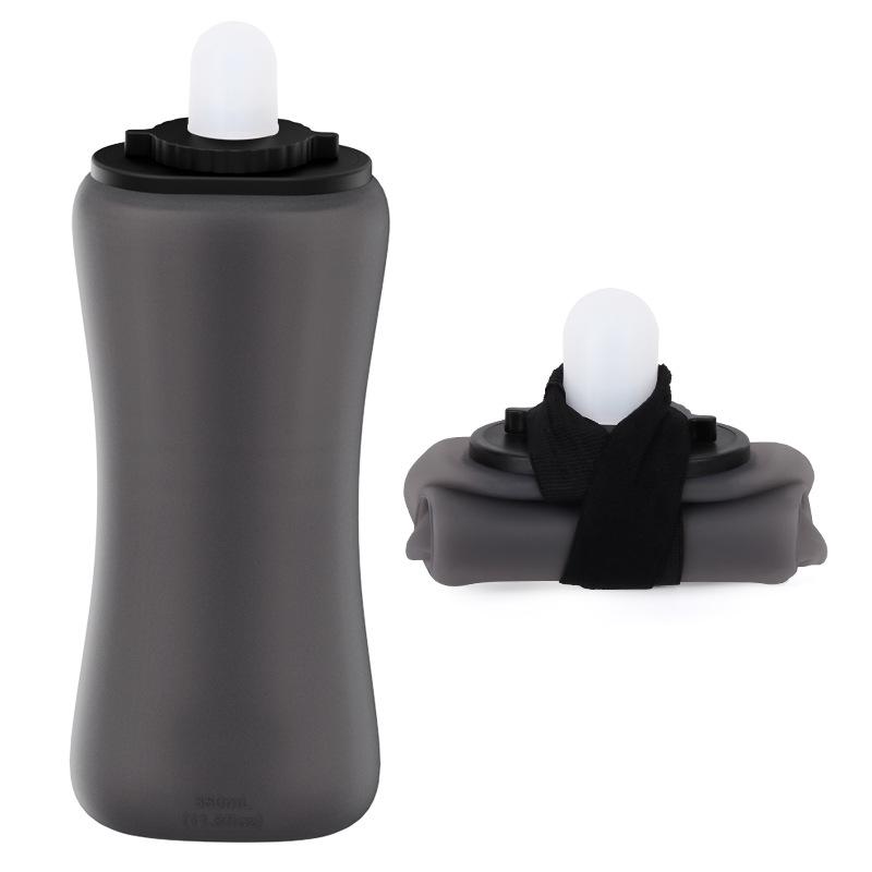 Foldable Silicone Running Water Bottle - Lightweight & Portable Hydration Gear for Marathon Runners