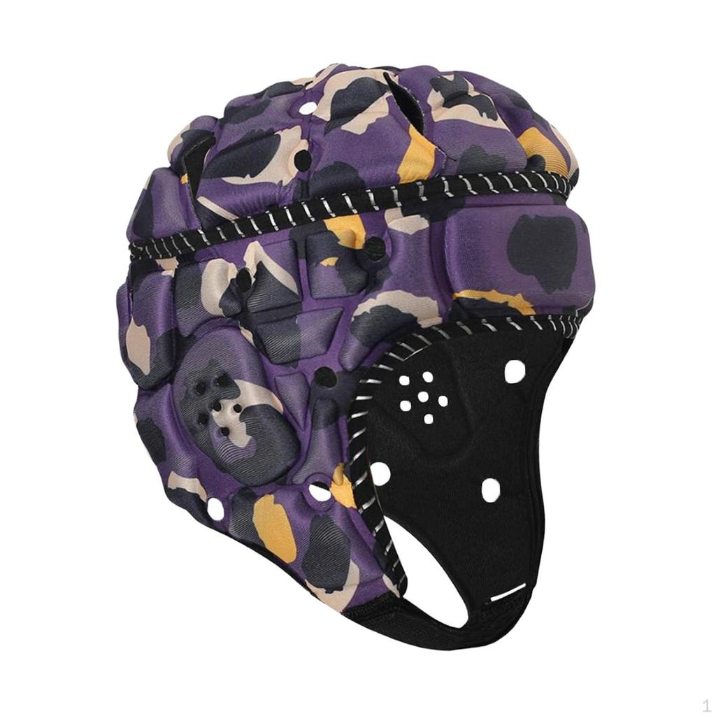 Casco da Rugby per Ragazzi e Ragazze Cappellino Sportivo Traspirante Morbido Imbottito Protezione per la Testa per Portiere Cappello per Lanciatore