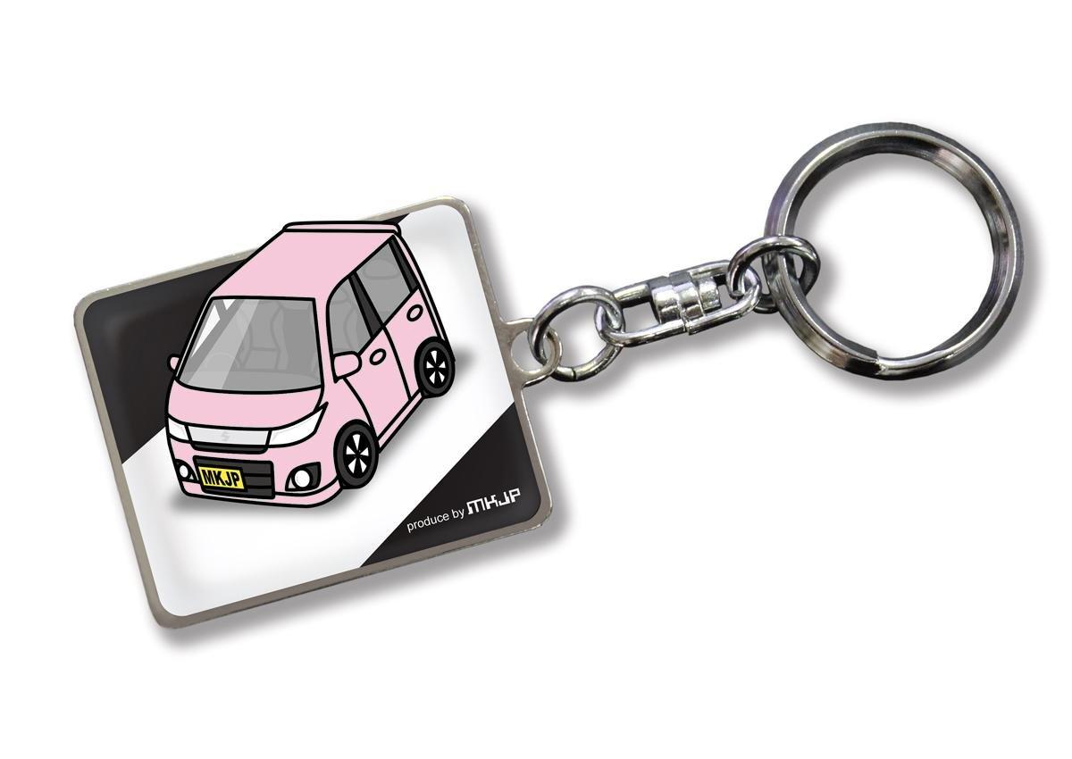 

Custom Keychain for Wagon R Stingray Black Pink Car Color [MKJP] MH23S, Base,