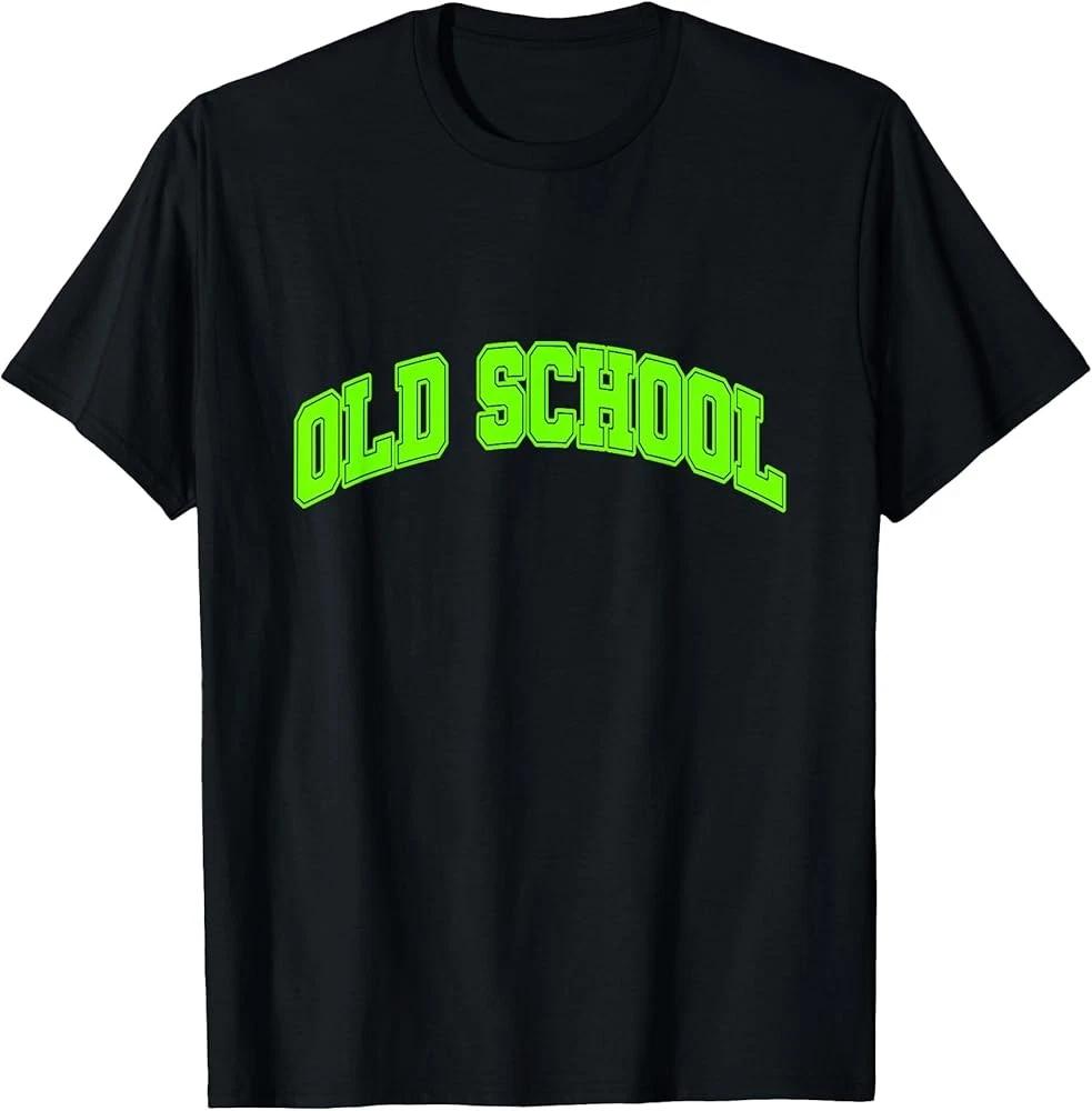 Men s and Women s T-shirts Graphic Old School Green Graphic T-Shirt XL