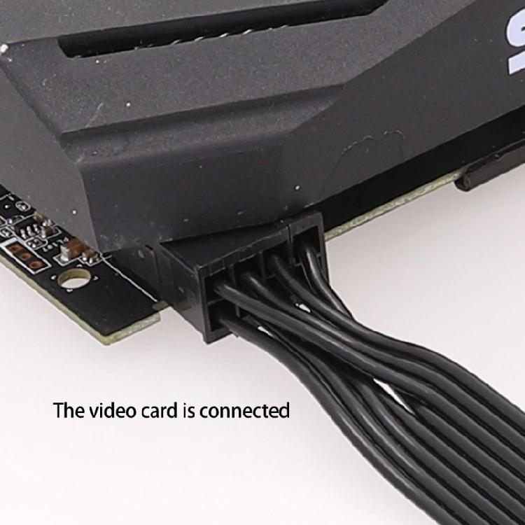 50cm PCIE GPU Stromkabel 8-Pin auf 6+2-Pin für GPU-Netzteil mit U-Klemmen