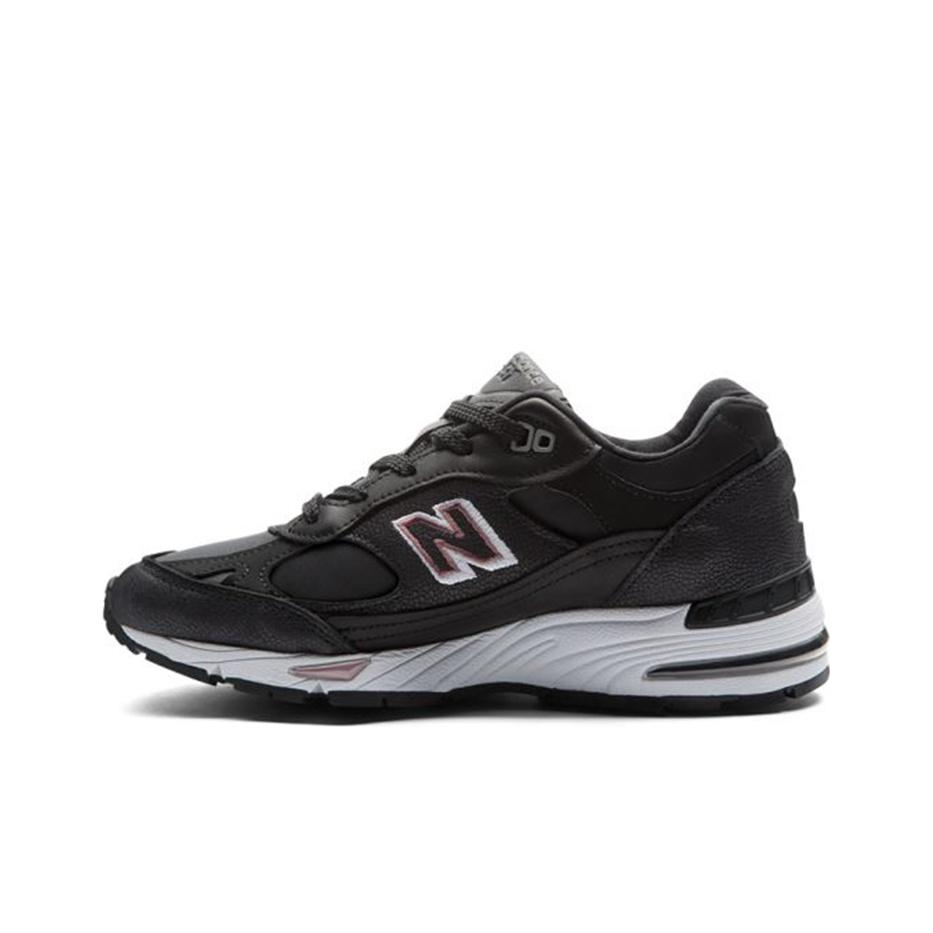 

New Balance Nb 991 Series Comfortable Versatile Mesh Suede Synthetic Leather Low Top Running Shoes Women sneaker Black W991BKP 35