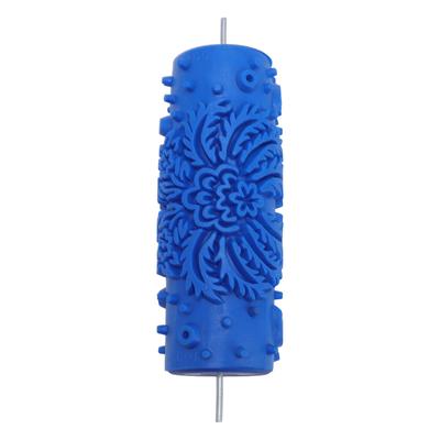 5 Inch Pattern Paint Roller Washable Reusable Decorative Art Pattern Texture Rubber Roller for Wall