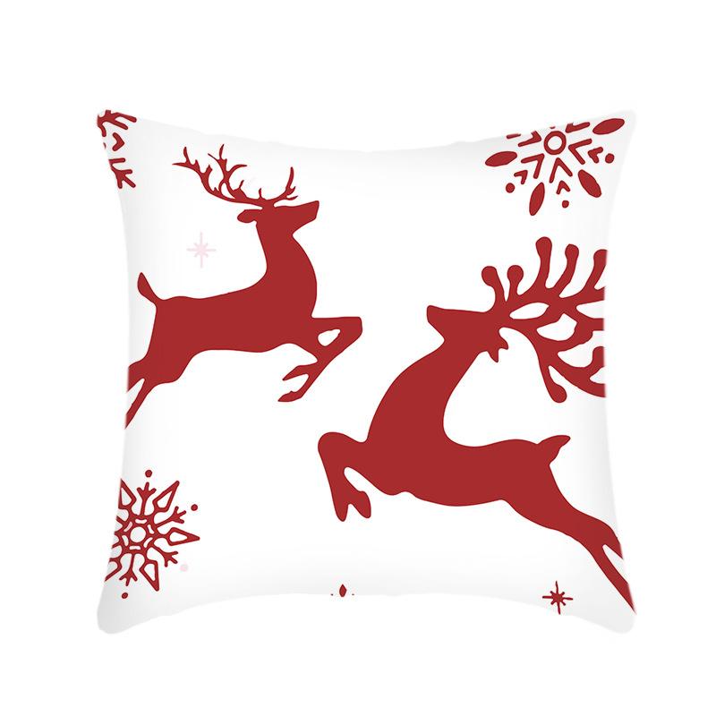 

Новый Рождественский Лось Рождественская Елка Рождественские Разноцветные Шары Принт Линии Подушка Домашняя Наволочка для Диванной Подушки 45 * 45Cm pillowcase