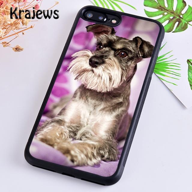 Krajews Miniature schnauzer puppy dog Phone Case Cover For iPhone 17 Air 16 15 14 plus 12 pro max coque Fundas