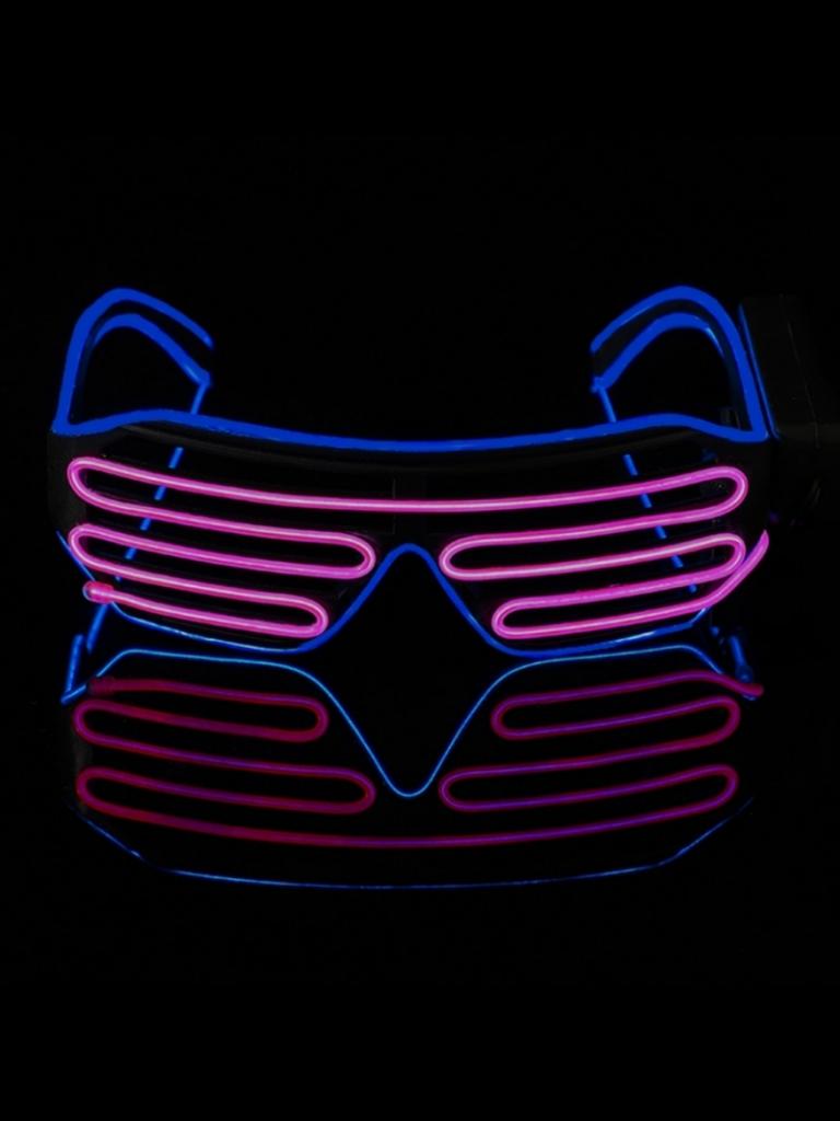 LED luminous glasses bar disco blinds atmosphere props party Cyberpunk sci-fi technology EL glasses glow (without batteries)