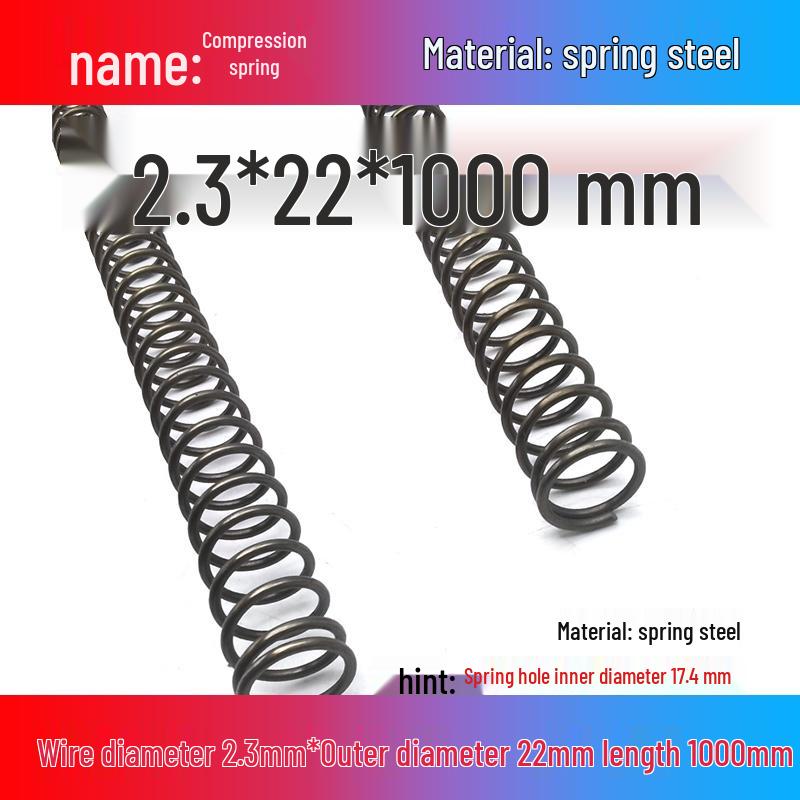 Spring Wire: 1m Long, Soft Pressure, Manganese Steel, 0.3-4.5mm Diameter, Yellow Compression Return.