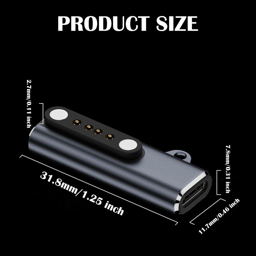 Bone Conduction Headphone Magnetic Charger Type-C to 7.62 2/4 Pin Converter  Kids Smartwatch