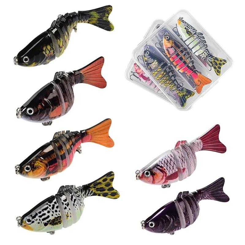3Pcs Fishing Swimbaits  Fishing Lures Multi Jointed Artificial Hard Baits Slow Sinking Simulated Swimming Lures
