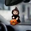Pumpkin Acrylic Adorable Cat Car Ornament Perfect For Whimsical Decor Auto